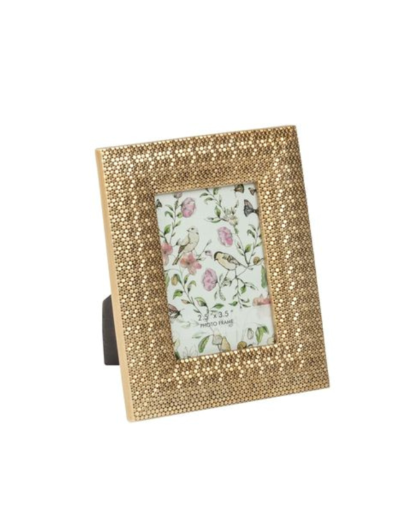 Hexagon Pale Gold Picture Frame 2.5x3.5