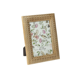 Hexagon Pale Gold Picture Frame 4x6