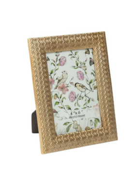 Hexagon Pale Gold Picture Frame 4x6