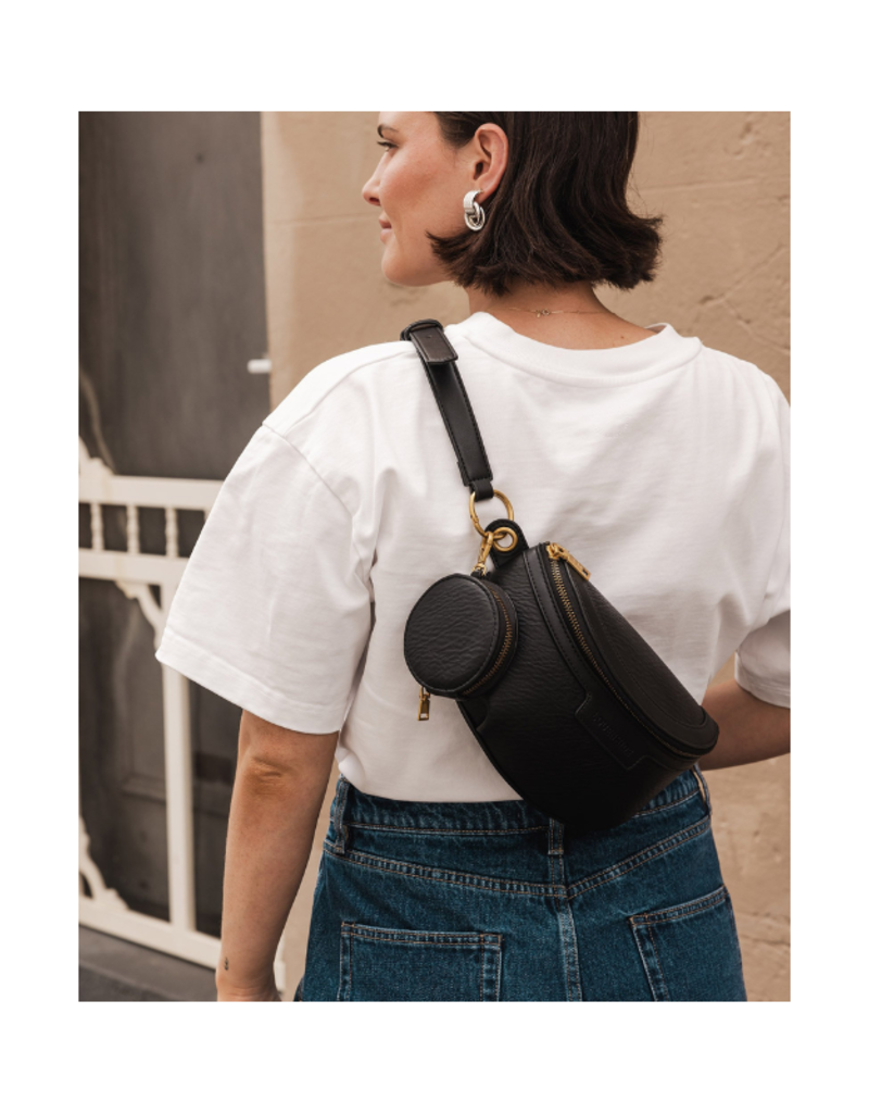 Louenhide Joey Sling Bag in Black by Louenhide
