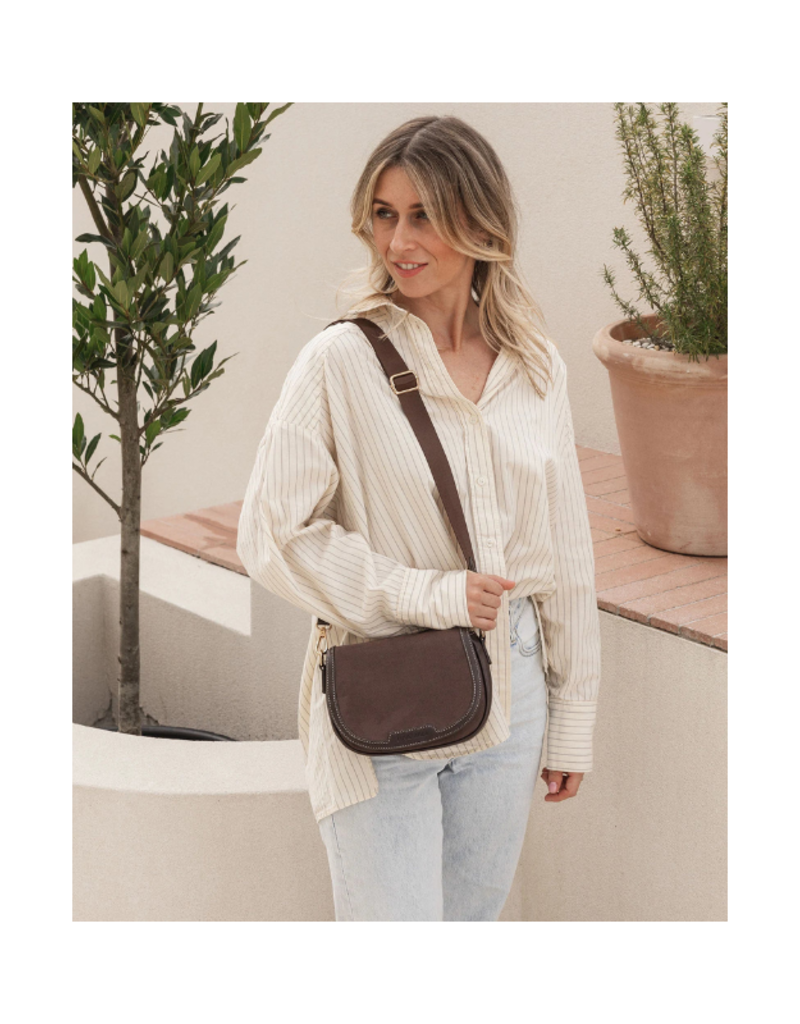 Louenhide Jade Crossbody Bag in Chocolate by Louenhide