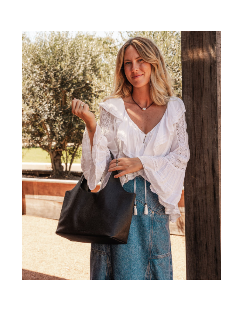 Louenhide Paisley Handbag in Black by Louenhide