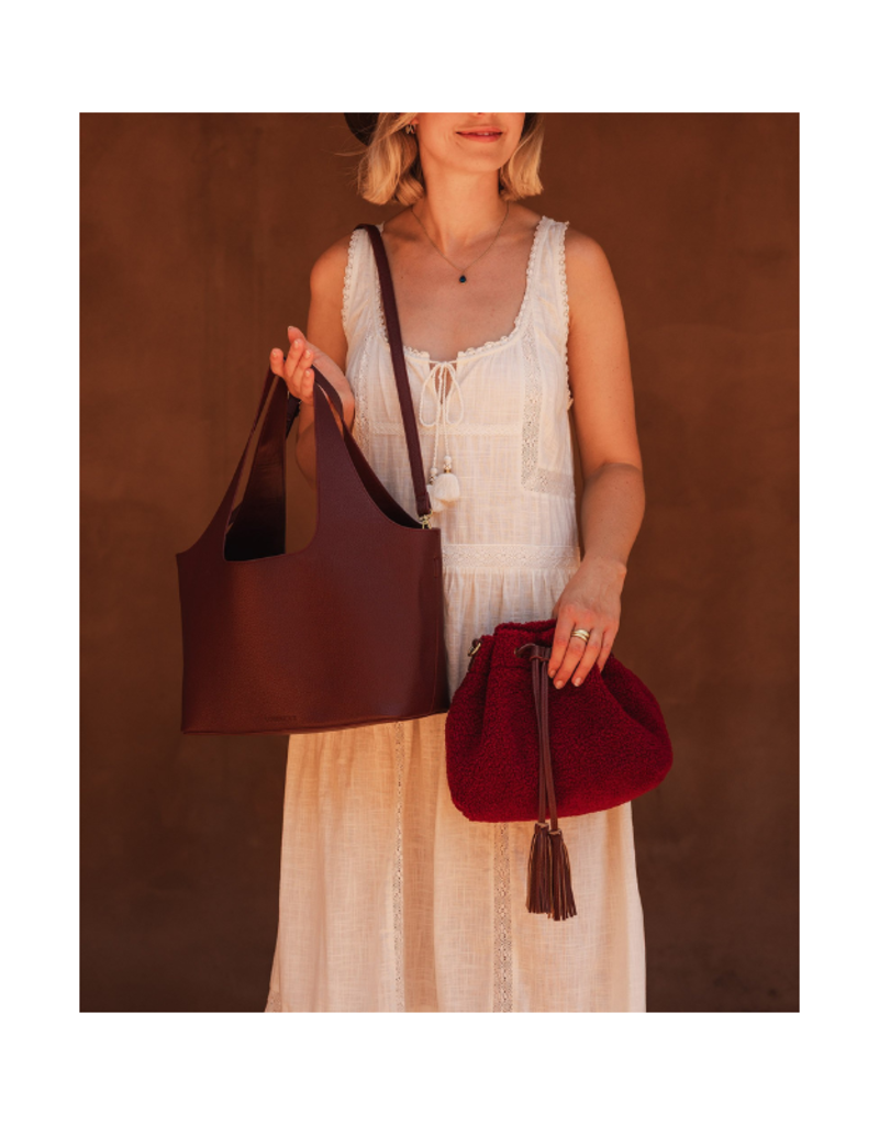 Louenhide Paisley Handbag in Burgundy by Louenhide