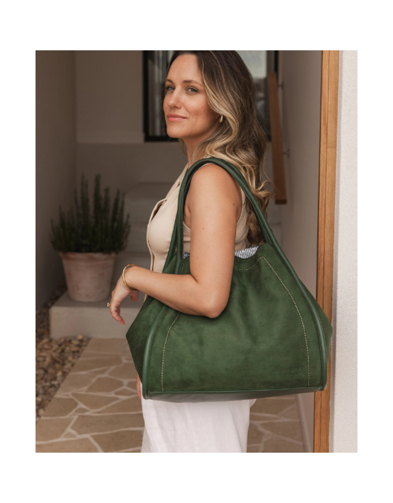 Louenhide Sutton Shoulder Bag in Forest Green by Louenhide