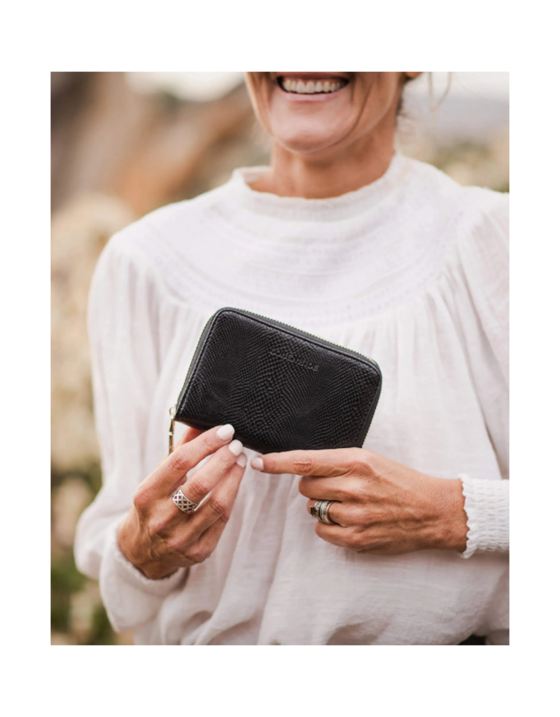 Louenhide Eden Wallet Lizard in Black Louenhide