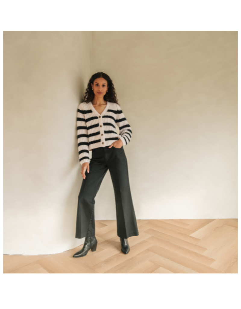 Gentle Fawn Melanie Sweater in Black Stripe by Gentle Fawn