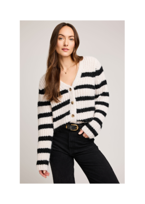 Gentle Fawn Melanie Sweater in Black Stripe by Gentle Fawn