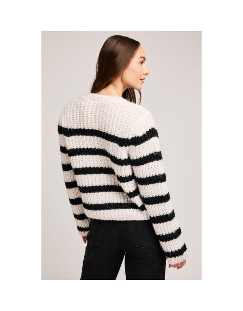 Gentle Fawn Melanie Sweater in Black Stripe by Gentle Fawn