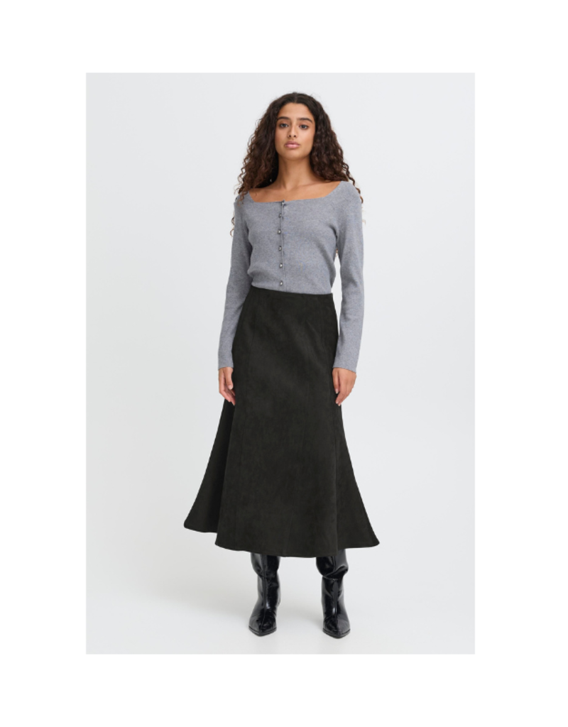 ICHI Inafo Skirt in Black by ICHI