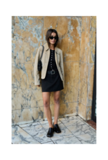 ICHI Sari Sleeveless Button Top in Black by ICHI