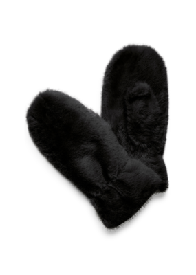 b.young Wolfie Mittens in Black by b.young
