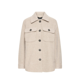 b.young Bondy Shirt Jacket in Walnut Melange by b.young