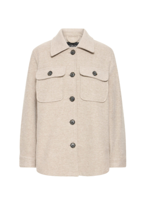 b.young Bondy Shirt Jacket in Walnut Melange by b.young