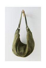 Free People Roma Suede Tote in Olive Moss by Free People