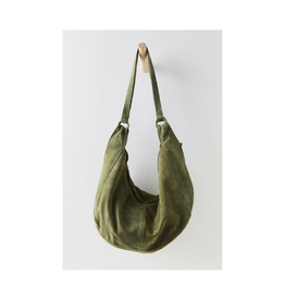 Free People Roma Suede Tote in Olive Moss by Free People