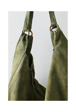 Free People Roma Suede Tote in Olive Moss by Free People