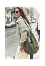 Free People Roma Suede Tote in Olive Moss by Free People