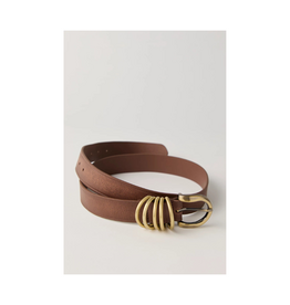 Free People Rori Leather Belt in Brown by Free People