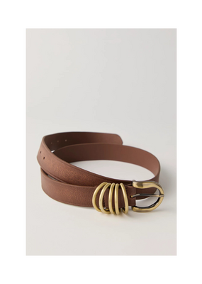 Free People Rori Leather Belt in Brown by Free People