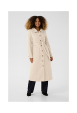 Cream Clara Long Coat in Ancient Scroll by Cream