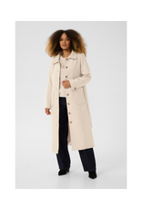 Cream Clara Long Coat in Ancient Scroll by Cream