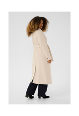 Cream Clara Long Coat in Ancient Scroll by Cream