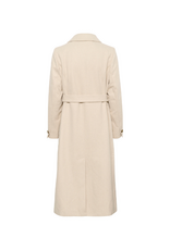 Cream Clara Long Coat in Ancient Scroll by Cream