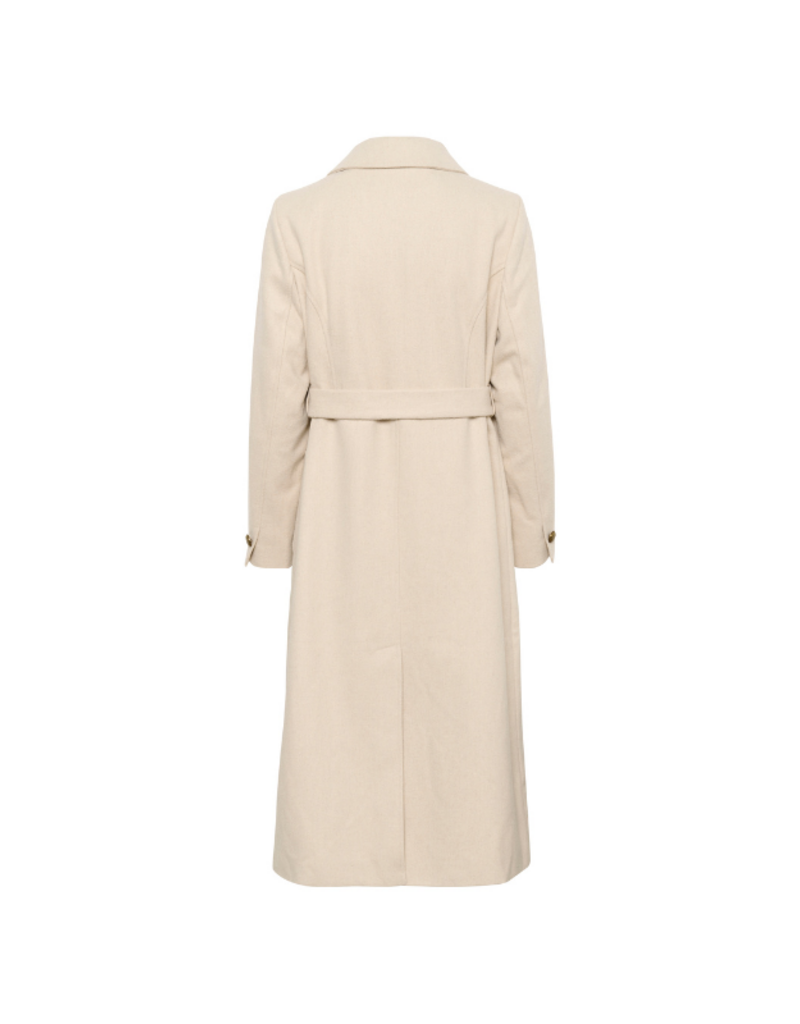 Cream Clara Long Coat in Ancient Scroll by Cream