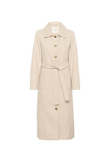 Cream Clara Long Coat in Ancient Scroll by Cream