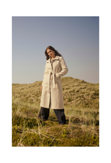 Cream Clara Long Coat in Ancient Scroll by Cream