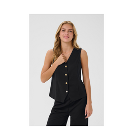 Cream Anett Waistcoat Vest in Black by Cream