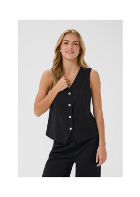Cream Anett Waistcoat Vest in Black by Cream