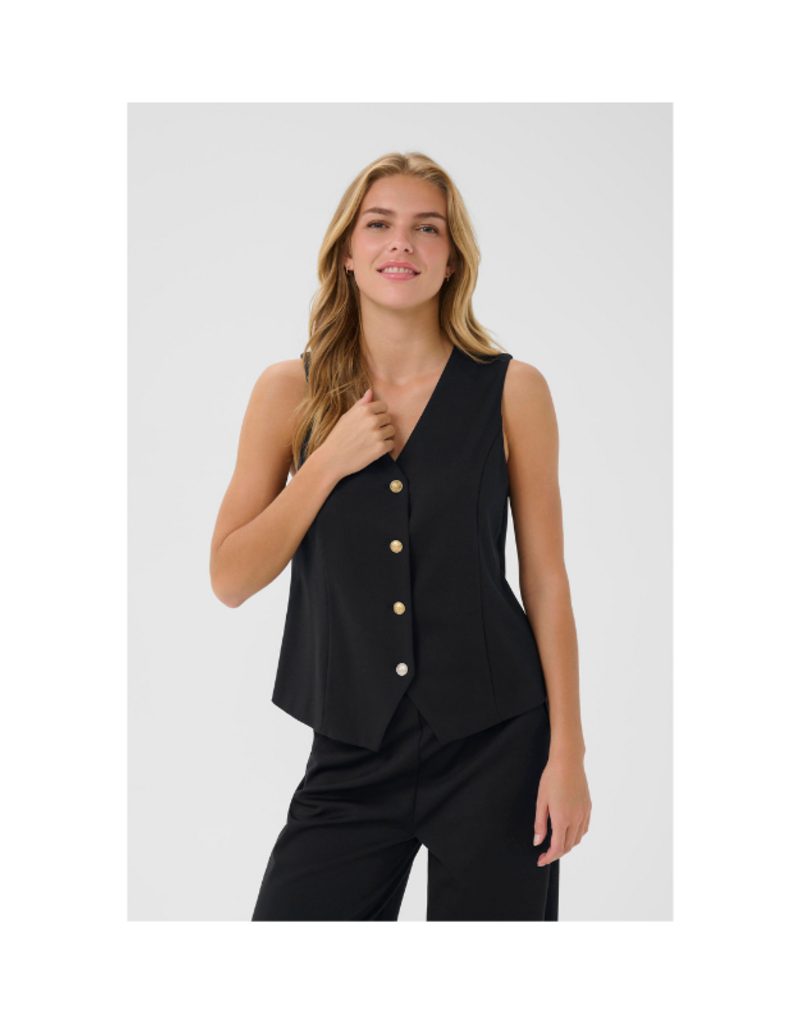 Cream Anett Waistcoat Vest in Black by Cream
