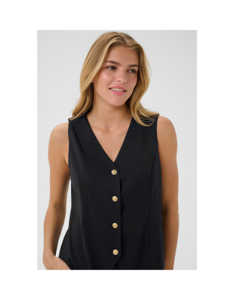 Cream Anett Waistcoat Vest in Black by Cream