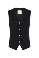 Cream Anett Waistcoat Vest in Black by Cream