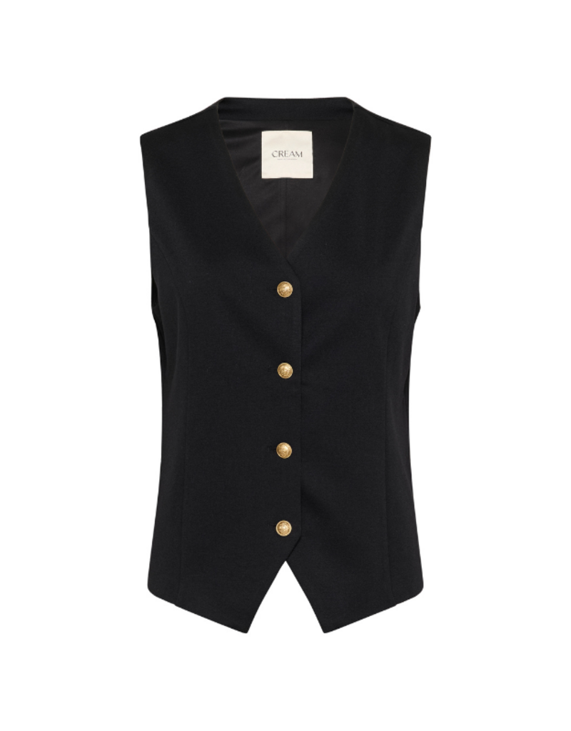 Cream Anett Waistcoat Vest in Black by Cream