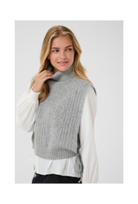 Cream Frina Knit Slipover in Grey Melange by Cream