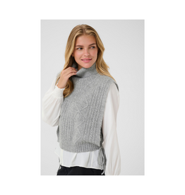 Cream Frina Knit Slipover in Grey Melange by Cream