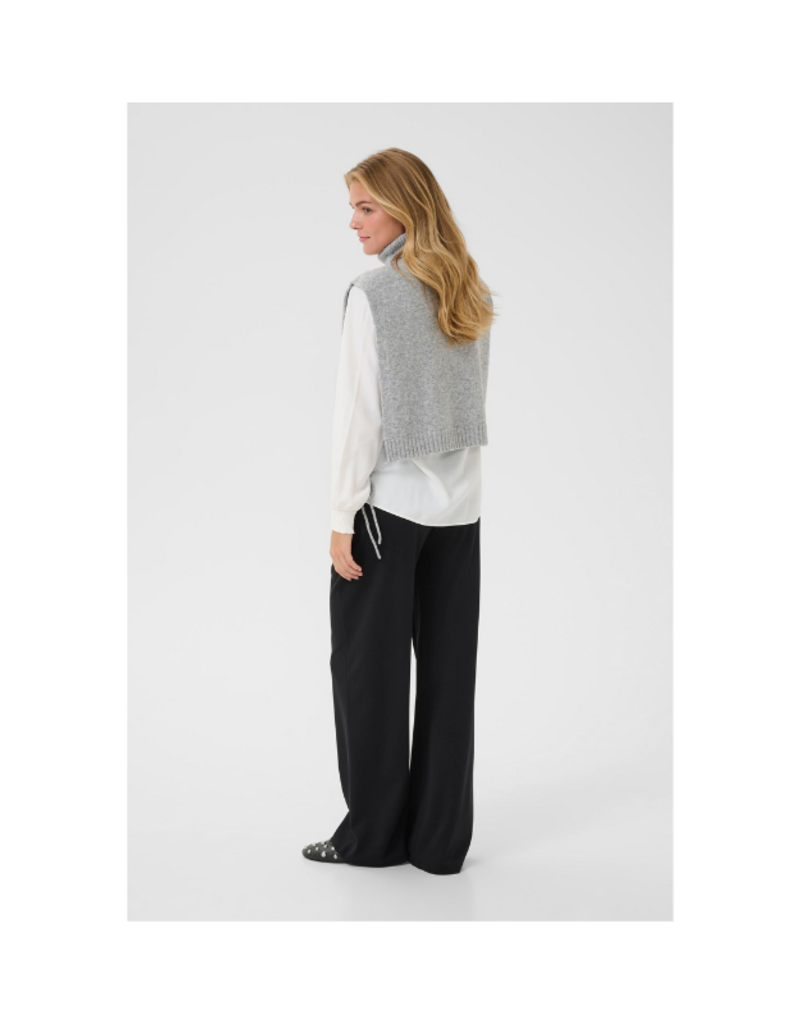 Cream Frina Knit Slipover in Grey Melange by Cream