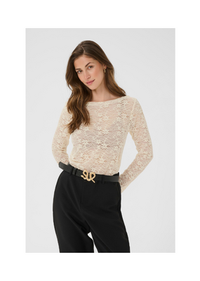 Cream Inge Lace Blouse in Birch by Cream