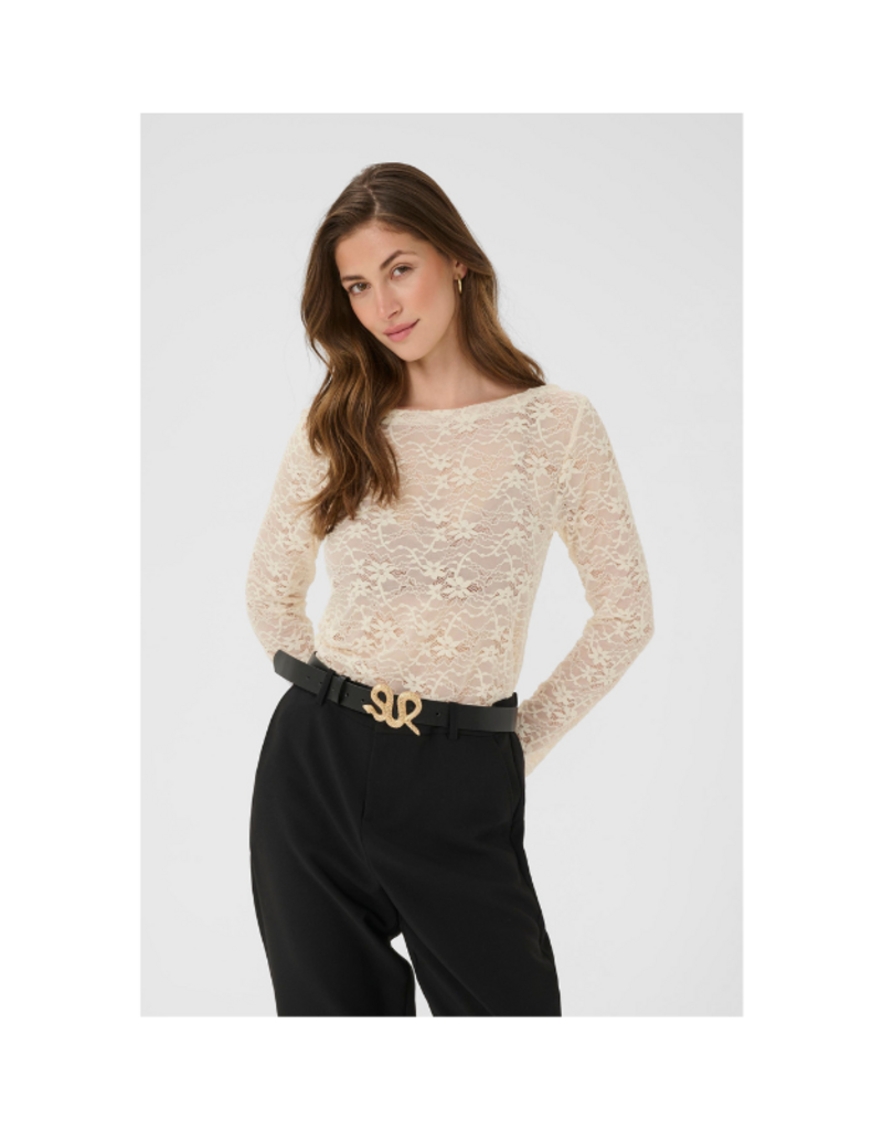 Cream Inge Lace Blouse in Birch by Cream