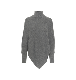 Cream Holiday Turtleneck Poncho Asphalt O/S by Cream