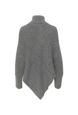 Cream Holiday Turtleneck Poncho Asphalt O/S by Cream