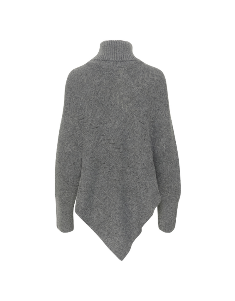 Cream Holiday Turtleneck Poncho Asphalt O/S by Cream