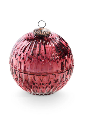 Illume Balsam & Cedar Red Glass Ornament Candle by Illume