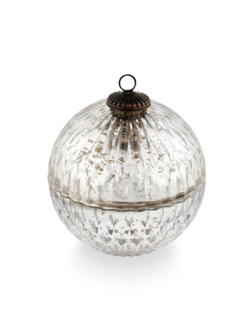 Illume Balsam & Cedar Mercury Glass Ornament Candle by Illume