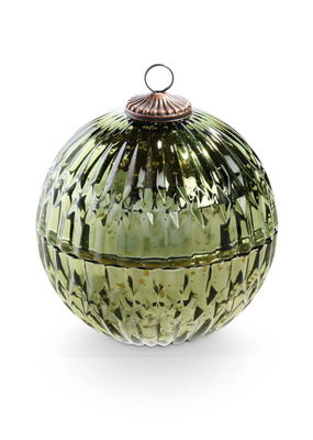 Illume Balsam & Cedar Green Glass Ornament Candle by Illume