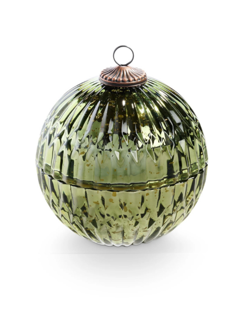 Illume Balsam & Cedar Green Glass Ornament Candle by Illume