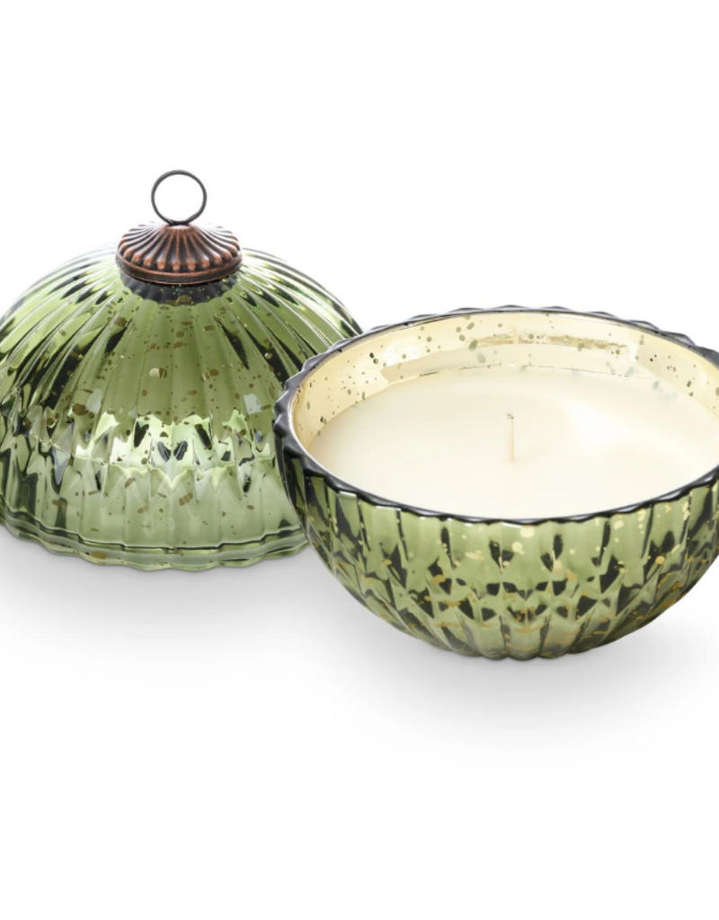 Illume Balsam & Cedar Green Glass Ornament Candle by Illume