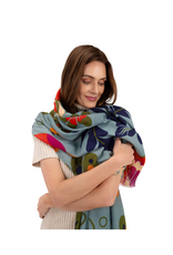 Powder Design Folk Floral Winter Ice Scarf by Powder